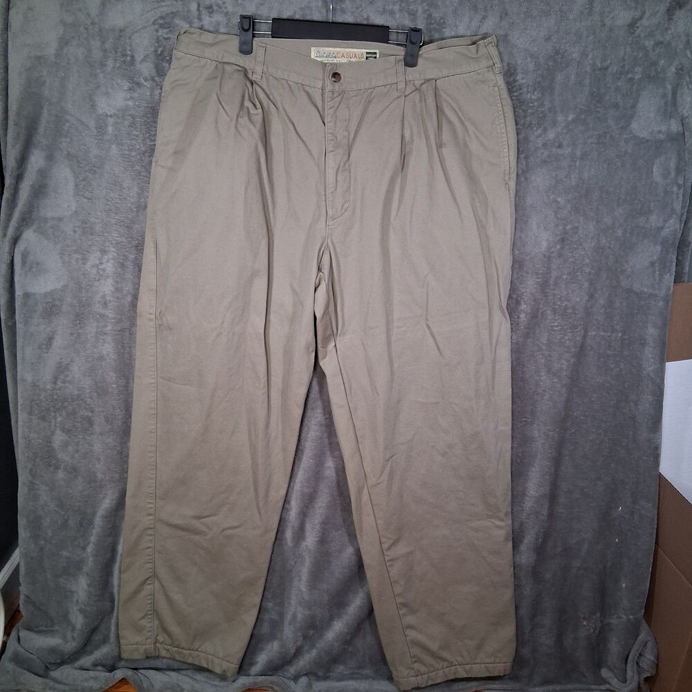 Cabelas Huntsman Chinos Flannel Lined Pants Men's Sz 42 Inseam 32 Straight Leg